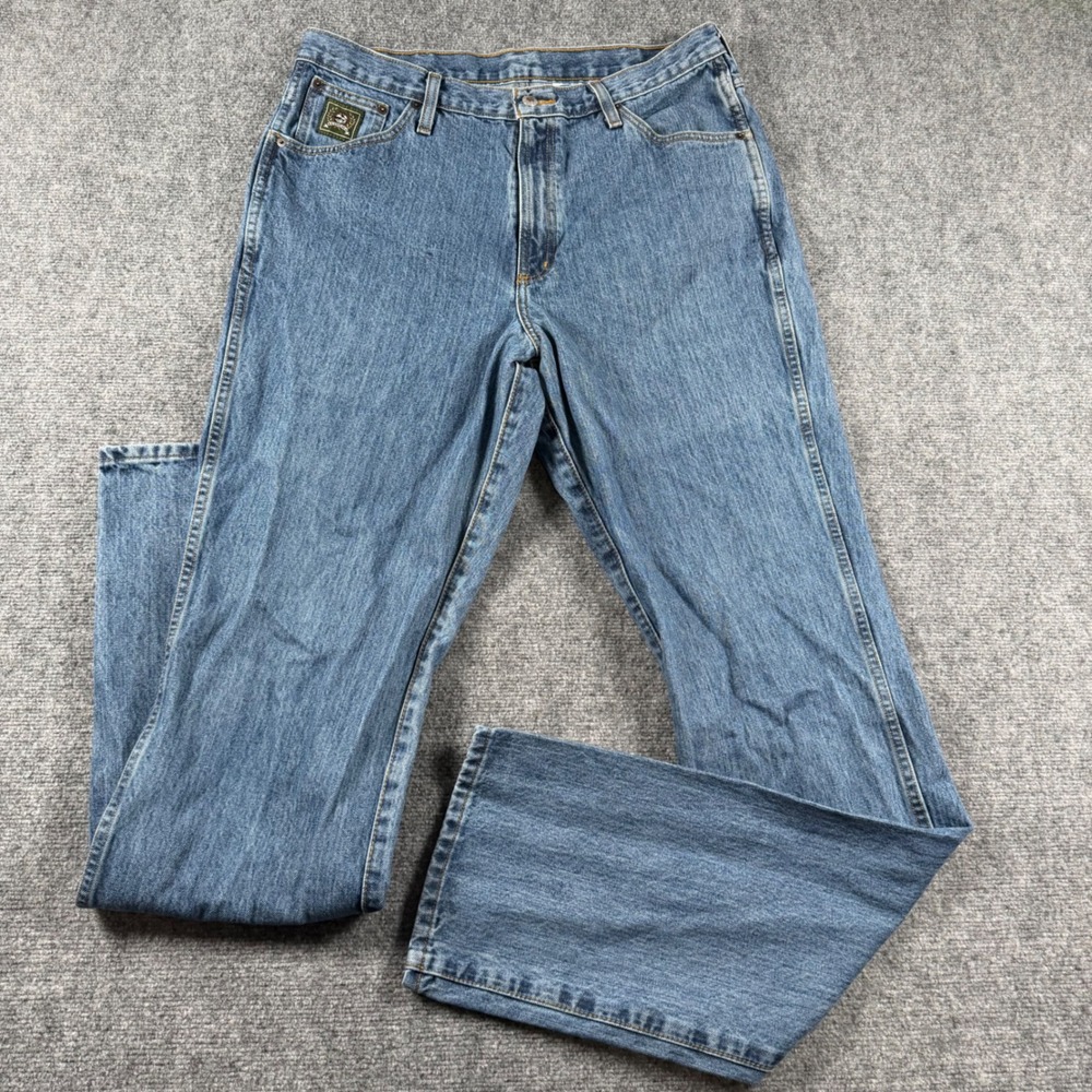 Cinch Green Label Jeans Mens 36x40 Blue Relaxed Straight Leg MB90530001 Denim